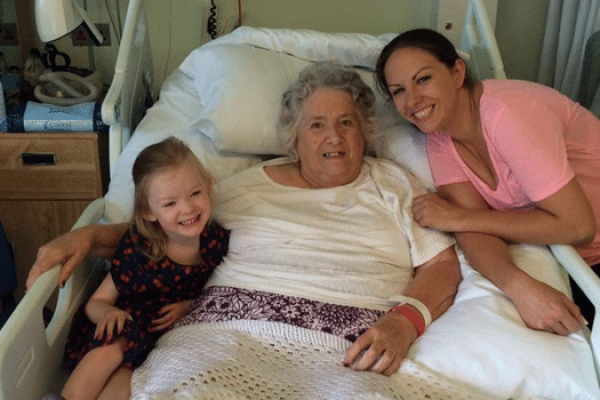 patient and family in the inpatient unit
